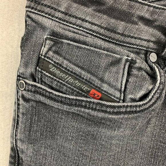 Diesel Mens Pants 32 Gray Distressed Jeans Sleenker Slim Skinny Stretch 32x32 - Picture 4 of 13